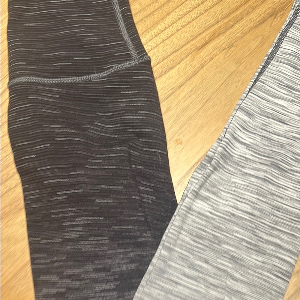 Lululemon Athletica Black Grey Ombré Leggings Performance Fit